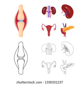 Vector design of biology and scientific sign. Set of biology and laboratory stock vector illustration.