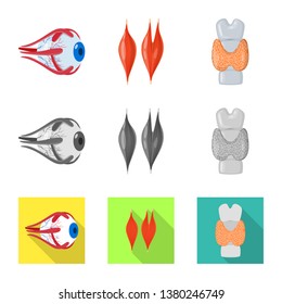 Vector design of biology and scientific sign. Set of biology and laboratory stock symbol for web.