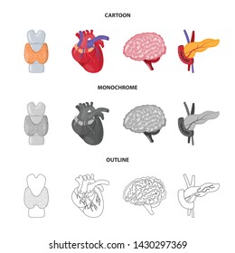 Vector design of biology and scientific sign. Collection of biology and laboratory stock vector illustration.