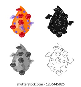 Vector design of biology and scientific symbol. Collection of biology and laboratory vector icon for stock.