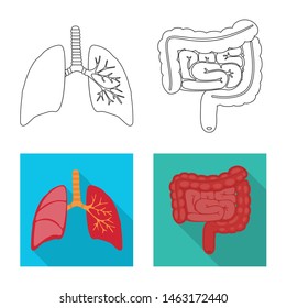 Vector design of biology and scientific symbol. Collection of biology and laboratory vector icon for stock.