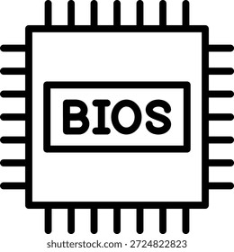 Estilo de icono de BIOS de diseño de Vector