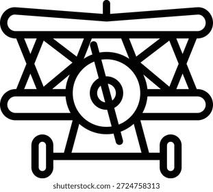Vector Design Biplane Icon Style