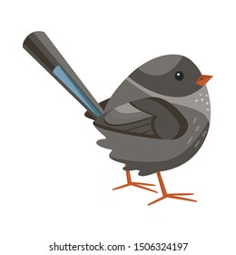 Vector design of bird and sparrow symbol. Collection of bird and brown vector icon for stock.