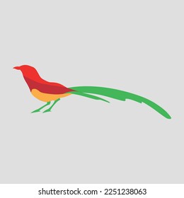 Vector design Bird Three Colors