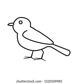 Vector design of bird tit icon. Web element of bird titmouse stock vector illustration.