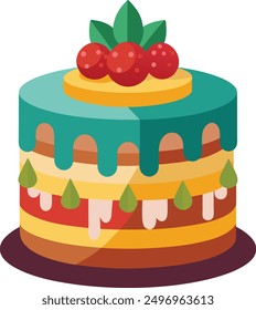 Vector Design of Birthday Cake Design