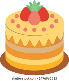 Vector Design of Birthday Cake Design