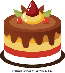Vector Design of Birthday Cake Design
