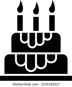 Vector Design Birthday Cake Icon Style