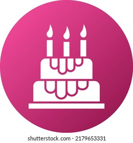 Diseño de vectores Estilo de icono de pastel de cumpleaños