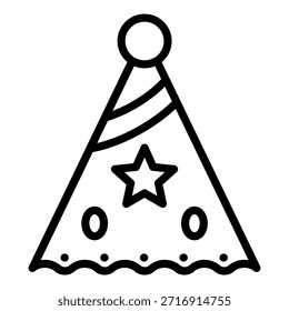 Vector Design Birthday Hat Icon Style