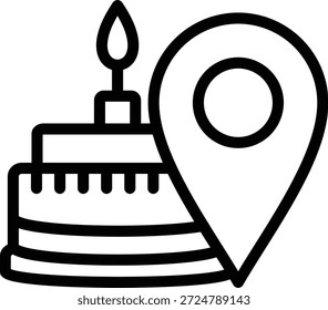 Vector Design Birthday Location Icon Style