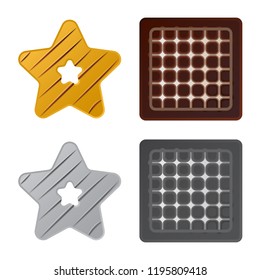 Vector design of biscuit and bake icon. Collection of biscuit and chocolate stock vector illustration.