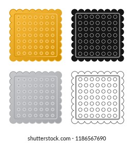 Vector design of biscuit and bake symbol. Collection of biscuit and chocolate vector icon for stock.