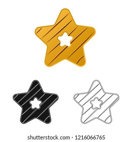 Vector design of biscuit and bake symbol. Collection of biscuit and chocolate stock vector illustration.