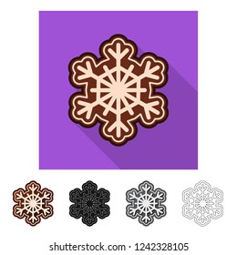 Vector design of biscuit and bake symbol. Collection of biscuit and chocolate stock vector illustration.