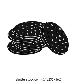 Vector design of biscuit and cracker logo. Collection of biscuit and texture stock vector illustration.