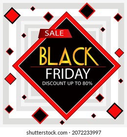 Diseño de vectores de Black Friday Sale y antecedentes de promoción para la plantilla de anuncios y banners de marketing