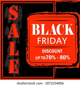 Diseño de vectores de Black Friday Sale y antecedentes de promoción para la plantilla de anuncios y banners de marketing