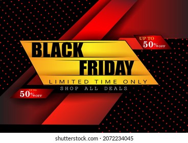 Diseño de vectores de Black Friday Sale y antecedentes de promoción para la plantilla de anuncios y banners de marketing