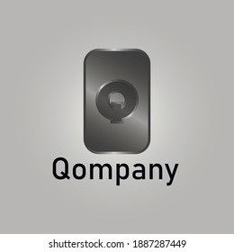 Diseño vectorial del logotipo negro y gris