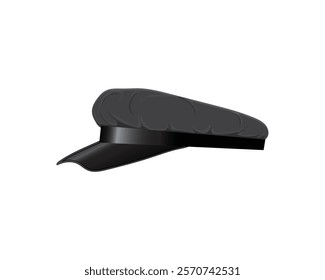 vector design of a black hat that was usually worn by men in ancient times as a fashion style