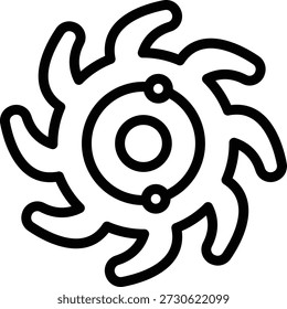 Estilo de Ícone de Buraco Negro de Design de Vetor
