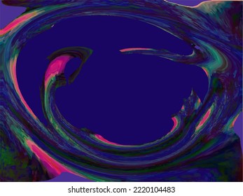 Vektordesign in schwarzem Loch in der riesigen Galaxie-Zeichnung