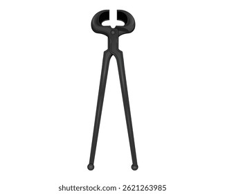 Vector design of a black parrot pliers which is usually used for pulling, clamping, cutting an object