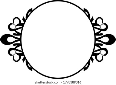 Vector Design of a Black Tape Ornament Frame Circle a Object Theme