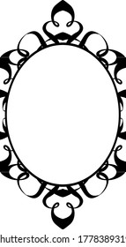 Vektordesign eines Schwarzen Tape Ornament Frame Circle a Object Theme