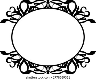 Vector Design of a Black Tape Ornament Frame Circle a Object Theme