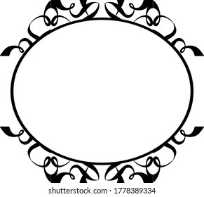 Vektordesign eines Schwarzen Tape Ornament Frame Circle a Object Theme