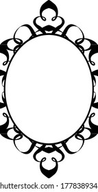 Vector Design of a Black Tape Ornament Frame Circle a Object Theme