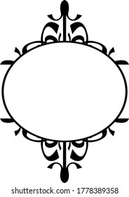 Vector Design of a Black Tape Ornament Frame Circle a Object Theme