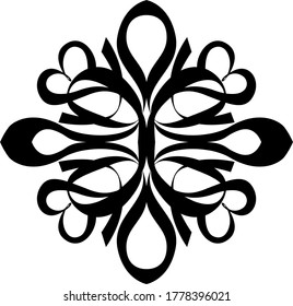 Vector Design of Black Tape Ornaments