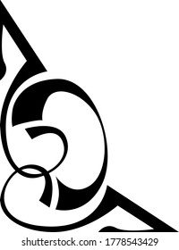 Vector Design of Black Triangle Ornaments