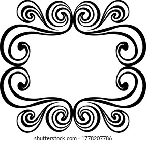 Diseño vectorial de los adornos de ondas negras