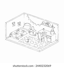 Vector design for black and white interior decor 