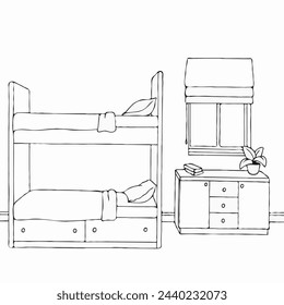 Vector design for black and white interior decor 