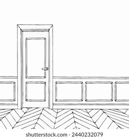 Vector design for black and white interior decor 