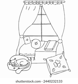 Vector design for black and white interior decor 
