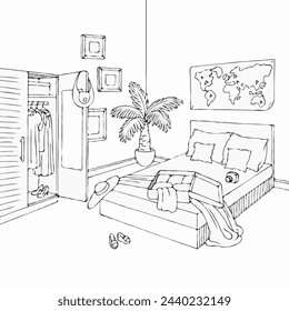 Vector design for black and white interior decor 