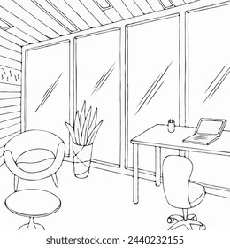 Vector design for black and white interior decor 