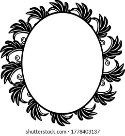 Diseño vectorial de un marco de ornamento de ala negra y tema animal