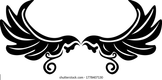 Vektordesign von Schwarzwurzornamenten