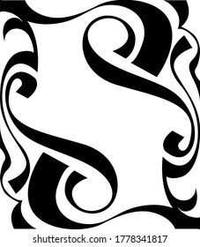 Vector Design of Black Wood Ornaments
