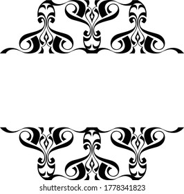Vector Design of Black Wood Ornaments