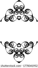 Vector Design of Black Wood Ornaments